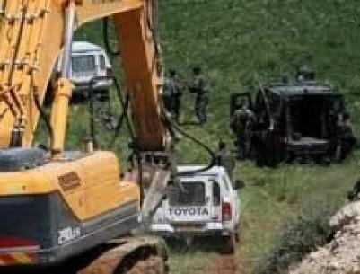 أعمال تجريف استيطانية بـ10 مواقع في سلفيت