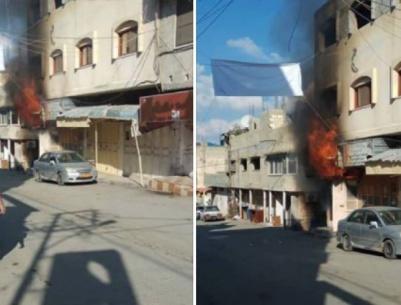 اندلاع حريق في محل للعطور بمخيم طولكرم