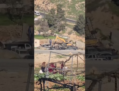 قوات الاحتلال تهدم عمارة سكنية في مدينة الخليل