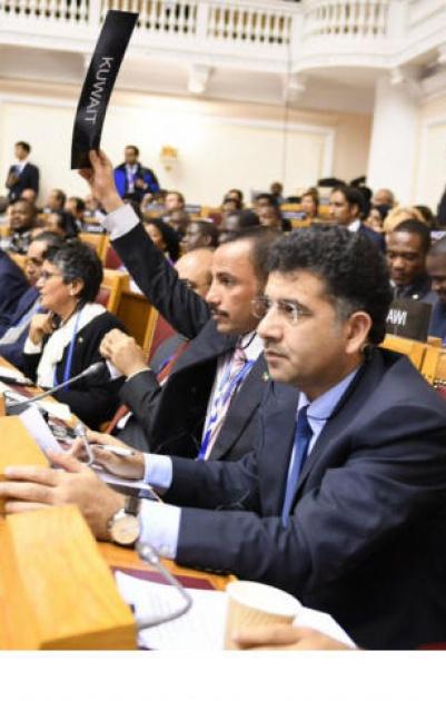 بالفيديو: رئيس مجلس الأمة الكويتي لوفد اسرائيلي: اخرجوا يا قتلة الأطفال