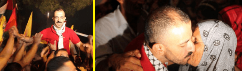 بيت لحم: المئات يستقبلون الاسير خالد عساكرة