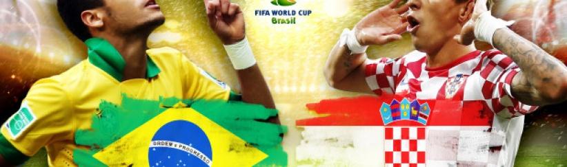 انطلاق المونديال ومباراة الافتتاح بين البرازيل وكرواتيا