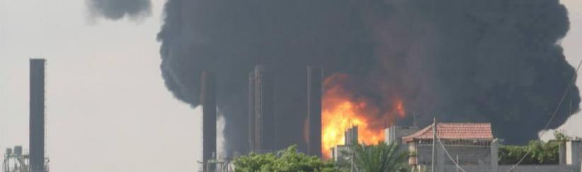 توقف محطة كهرباء غزة عن العمل بعد قصفها من قبل الاحتلال 