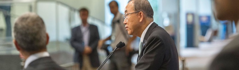 كي مون مصدوم من هول الدمار في غزة ويدعو لرفع الحصار