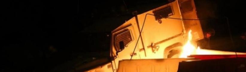 صور:- إعطاب جيب عسكري بـ