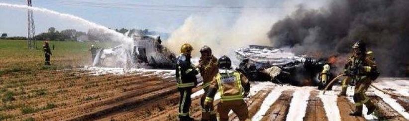 تحطم طائرة عسكرية بالقرب من مطار اشبيلية ومقتل 3 من طاقمها