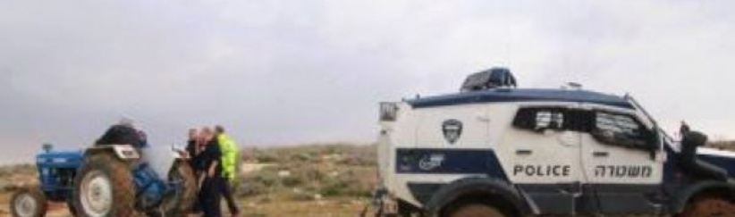 مصادرة جرار زراعي ومنع الحصاد جنوب نابلس