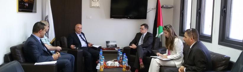 النائب العام لدولة فلسطين يجتمع مع السيد شون بويد مدير عام برنامج المساعدات في الضفة الغربية وقطاع غزة بوزارة الخارجية الكندية