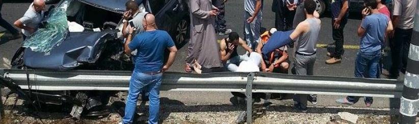 حادث سير على طريق مستوطنة عصيون