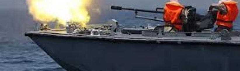 تفجير زورق حربي مصري برفح المصرية