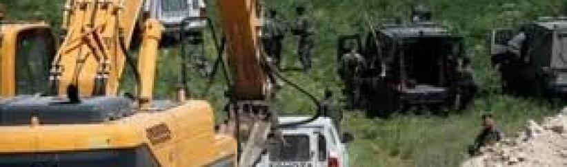 أعمال تجريف استيطانية بـ10 مواقع في سلفيت