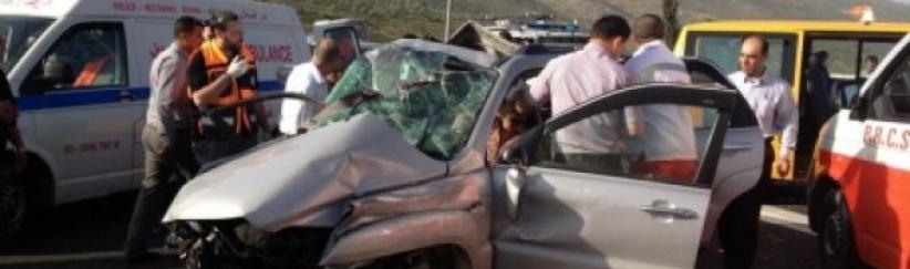 4 إصابات بحادث سير جنوب جنين