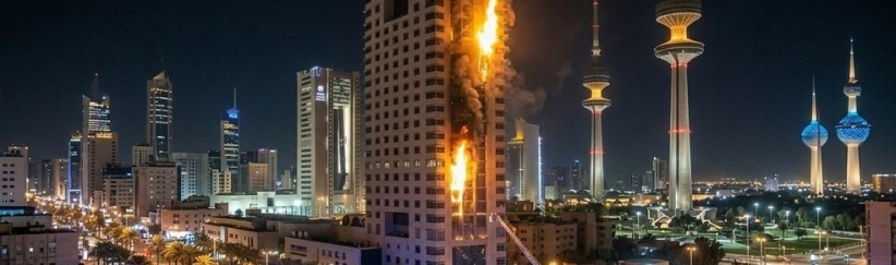 الكويت: أضرار جسيمة وإصابات عديدة جراء هجوم إيراني على مطار دولي