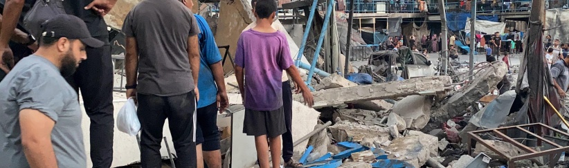 إصابة خطيرة إثر قصف الاحتلال مدرسة تؤوي نازحين وسط غزة