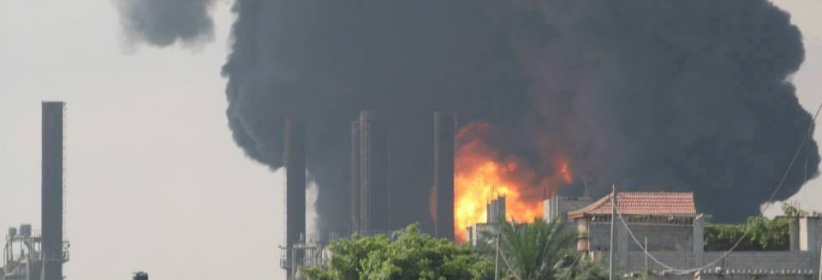 توقف محطة كهرباء غزة عن العمل بعد قصفها من قبل الاحتلال 