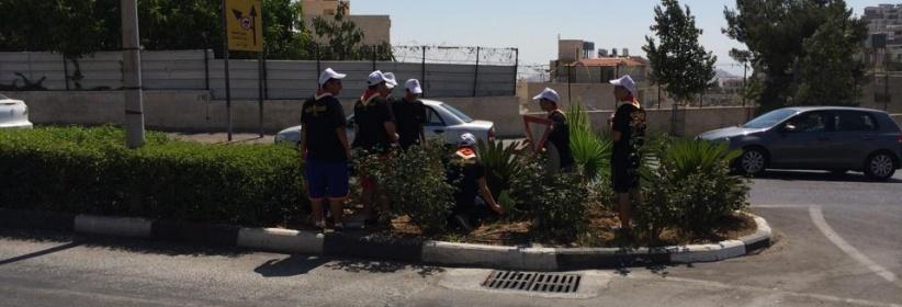 مخيم كشاف السريان يقيم يوم عمل تطوعي في مدينة بيت لحم - صور