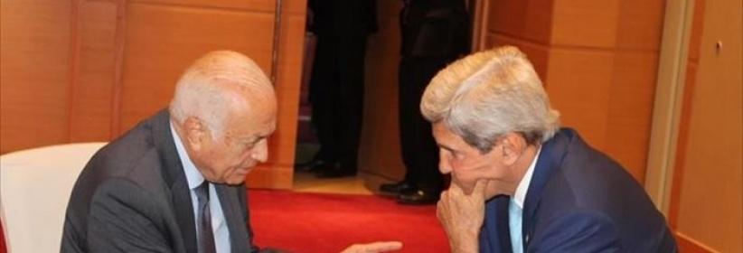 كيري في القاهرة ويلتقي أمين الجامعة العربية ومصر لن تتحالف ضد داعش