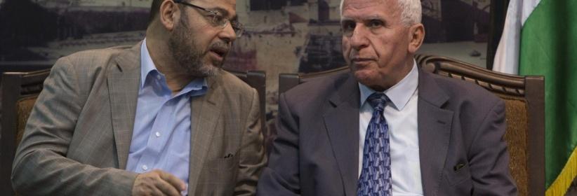 الأحمد وأبو مرزوق في غزة بعد مباحثات التهدئة بالقاهرة