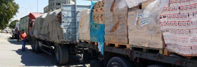 إدخال 720 شاحنة لغزة