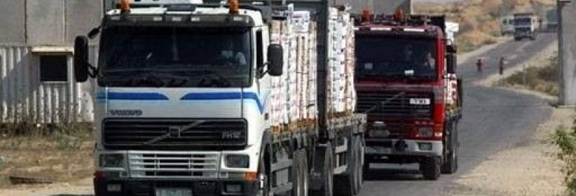إدخال بضائع ومساعدات لغزة عبر 