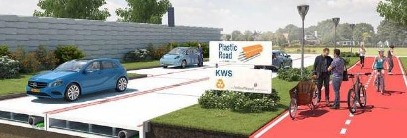 لاول مرة في العالم | البلاستيك بديلا للزفته في رصف الطرق