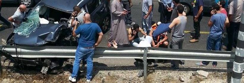 حادث سير على طريق مستوطنة عصيون