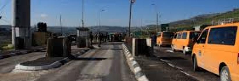 الاحتلال يغلق حاجز حوارة لأسباب أمنية حتى إشعار أخر