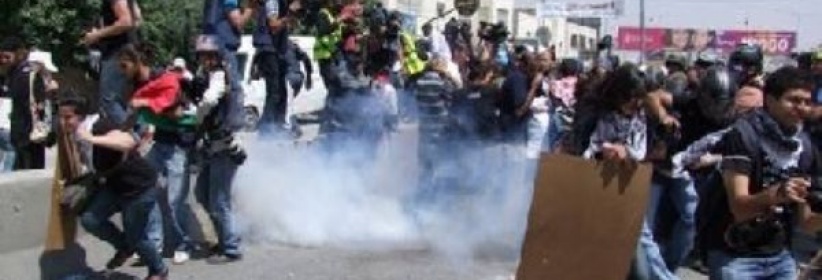 اصابة مجندة اسرائيلية في مواجهات على قلنديا