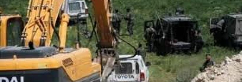 أعمال تجريف استيطانية بـ10 مواقع في سلفيت