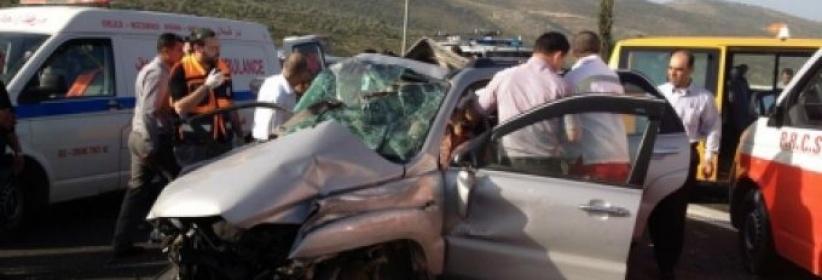 4 إصابات بحادث سير جنوب جنين