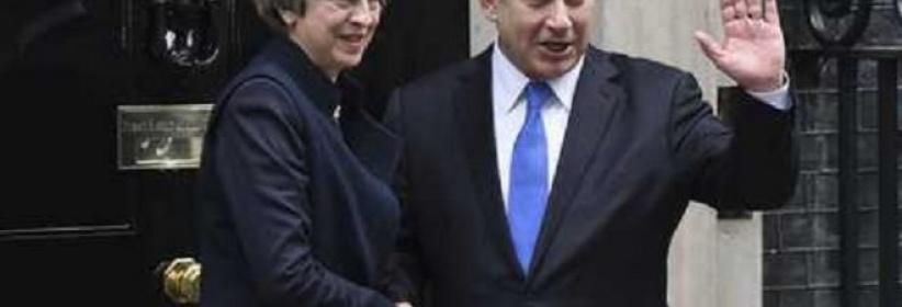 نتنياهو يغادر الى لندن للمشاركة بحفل وعشاء اقامته رئيسة وزراء بريطانيا على شرف وعد لفور