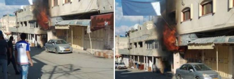 اندلاع حريق في محل للعطور بمخيم طولكرم