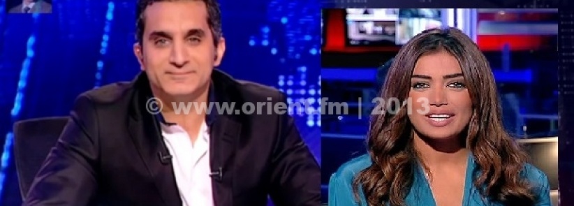 غزل متبادل بين الاعلامي المناضل باسم يوسف وجميلة نشرة الاخبار اللبنانية جسيكا عازار‎