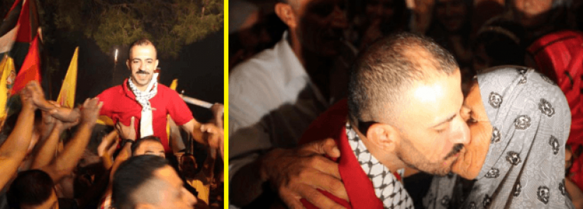 بيت لحم: المئات يستقبلون الاسير خالد عساكرة