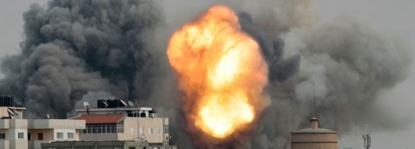 غارة اسرائيلية على موقع غرب مدينة غزة