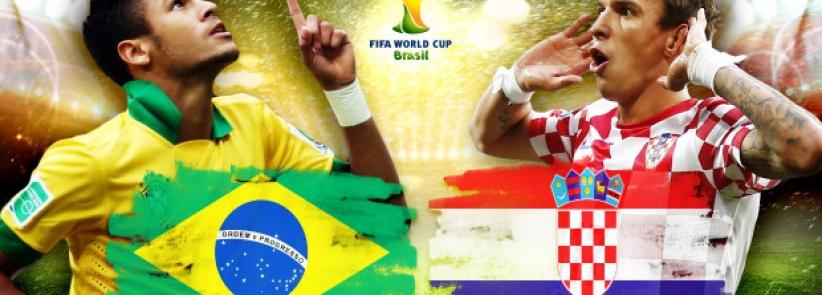 انطلاق المونديال ومباراة الافتتاح بين البرازيل وكرواتيا