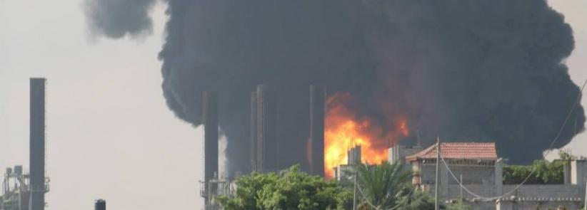 توقف محطة كهرباء غزة عن العمل بعد قصفها من قبل الاحتلال 