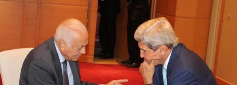 كيري في القاهرة ويلتقي أمين الجامعة العربية ومصر لن تتحالف ضد داعش