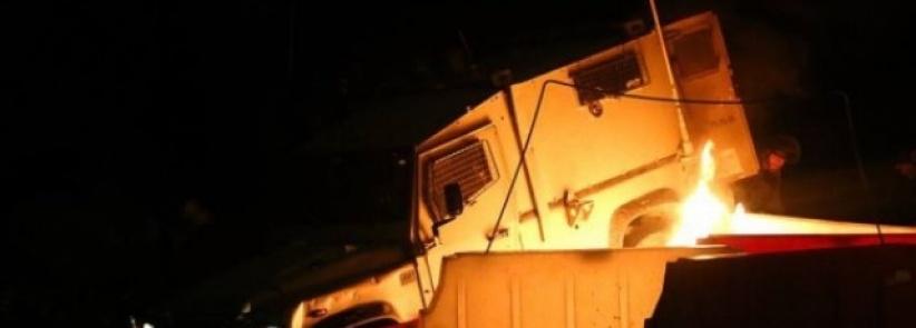 صور:- إعطاب جيب عسكري بـ