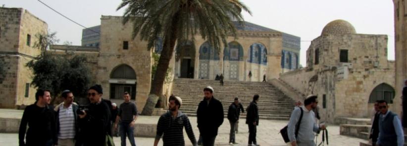 مستوطنون وضباط يقتحمون باحات الأقصى