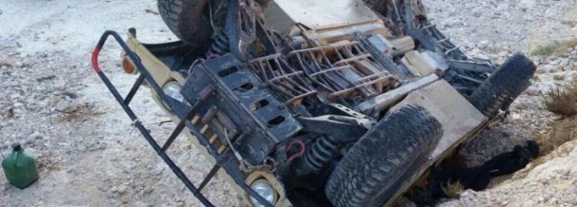 إصابة 4 جنود بانقلاب جيب 