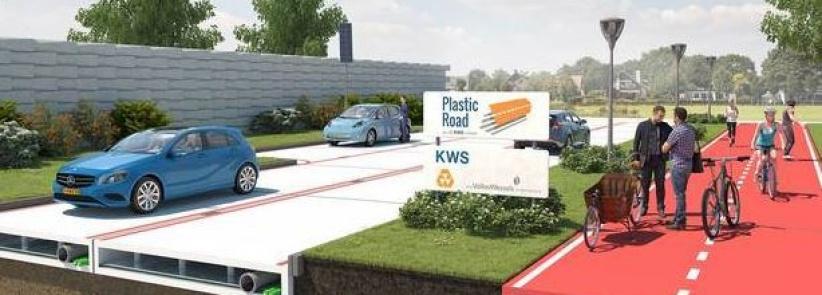 لاول مرة في العالم | البلاستيك بديلا للزفته في رصف الطرق