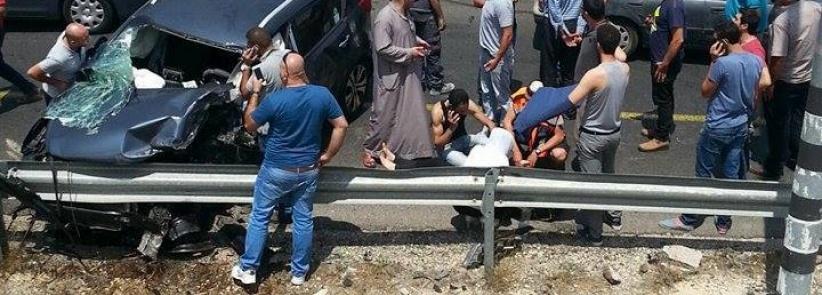 حادث سير على طريق مستوطنة عصيون
