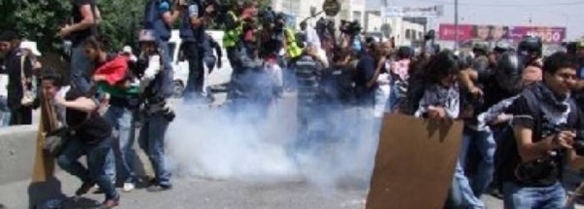 اصابة مجندة اسرائيلية في مواجهات على قلنديا