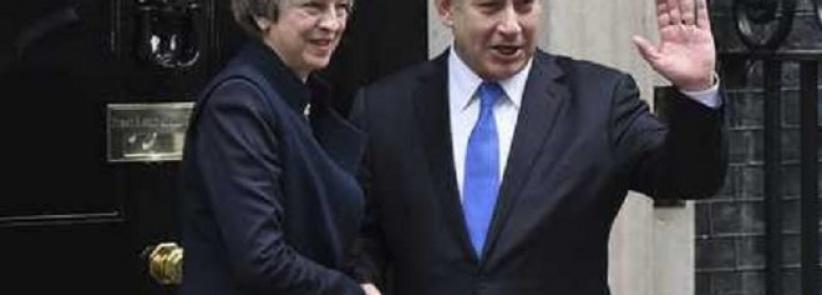 نتنياهو يغادر الى لندن للمشاركة بحفل وعشاء اقامته رئيسة وزراء بريطانيا على شرف وعد لفور