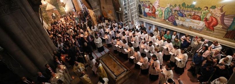 بيت لحم: الكنائس المسيحية التي تسير وفق التقويم الغربي تحتفل بعيد الفصح