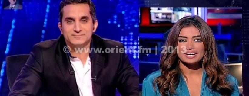 غزل متبادل بين الاعلامي المناضل باسم يوسف وجميلة نشرة الاخبار اللبنانية جسيكا عازار‎