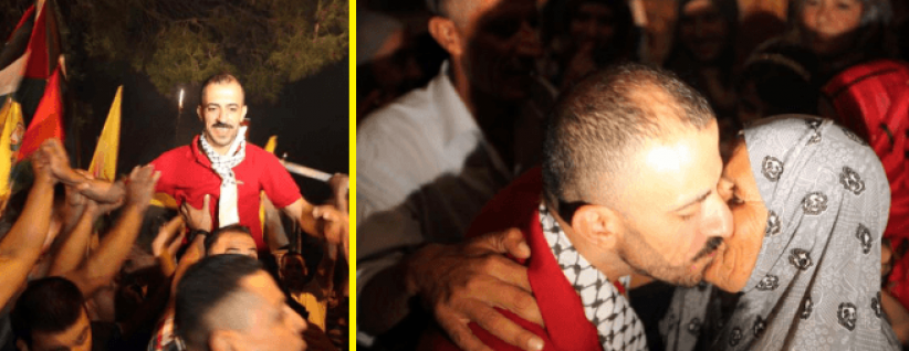 بيت لحم: المئات يستقبلون الاسير خالد عساكرة