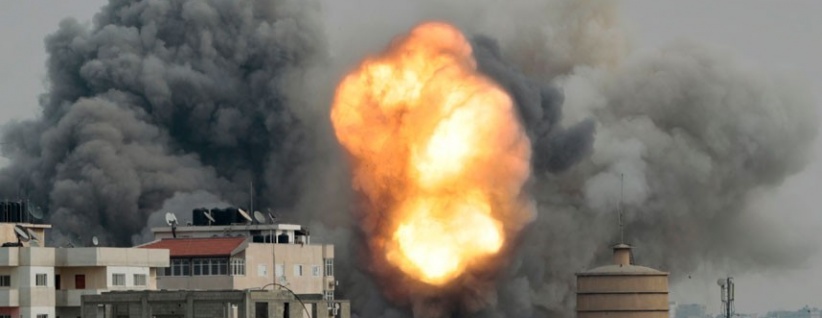 غارة اسرائيلية على موقع غرب مدينة غزة