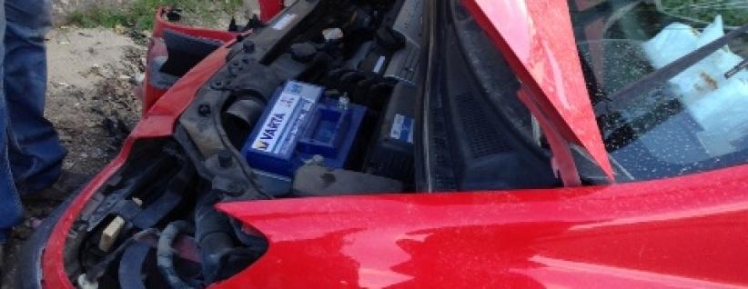 بالصور - ثلاث اصابات في حادث سير ذاتي في بيت ساحور